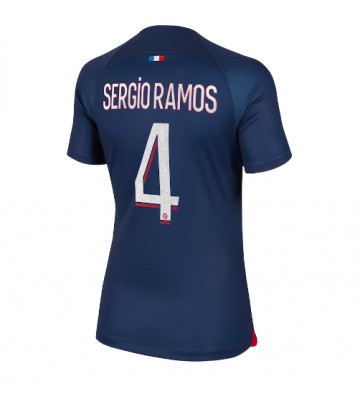 Paris Saint-Germain Sergio Ramos #4 Hjemmedrakt Kvinner 2023-24 Kortermet